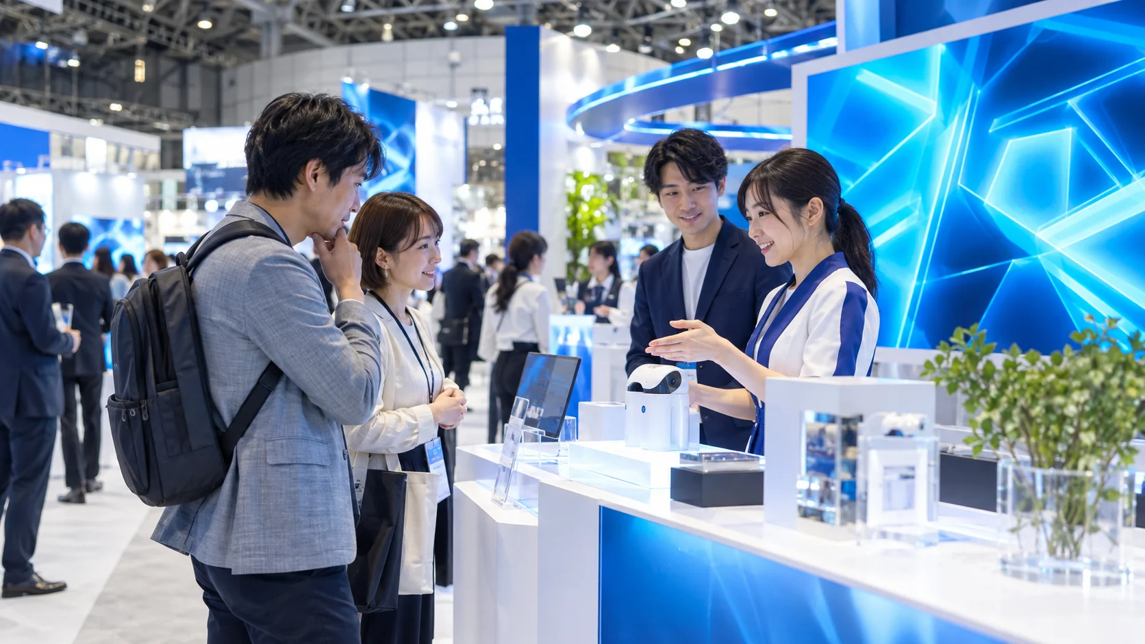 イベント・展示会の現場・サービスを表現したAI生成イメージ